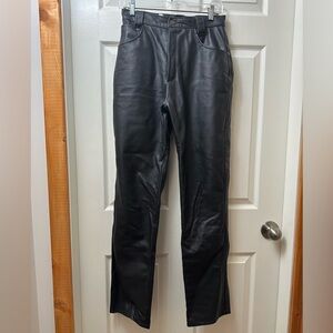 Ladies Leather motorcycle Pants Lined Made in Prince George!